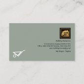 Zementierung der Ziegelpestkonstruktion Visitenkarte (Rückseite)