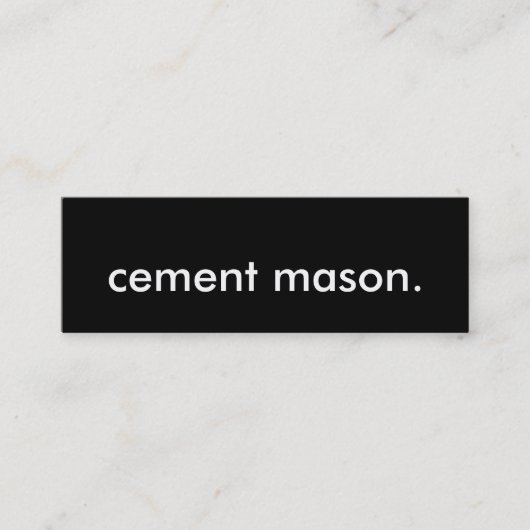 Zementmaurer Mini Visitenkarte (Vorderseite)