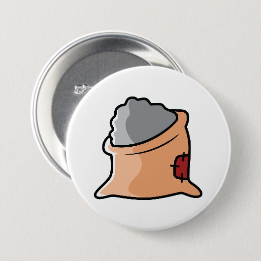 Zementsack Baumaterial Button (Vorne & Hinten)