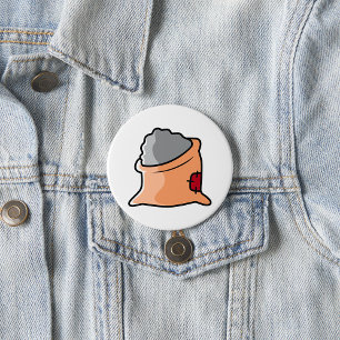 Zementsack Baumaterial Button