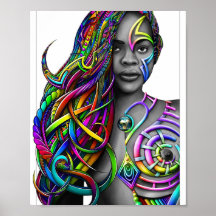 Zen-A — Abstrakter Zen-Doodle-Kunstposter