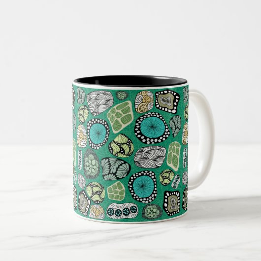Zen Abstract Design Mug Zweifarbige Tasse (VorderseiteRechts)