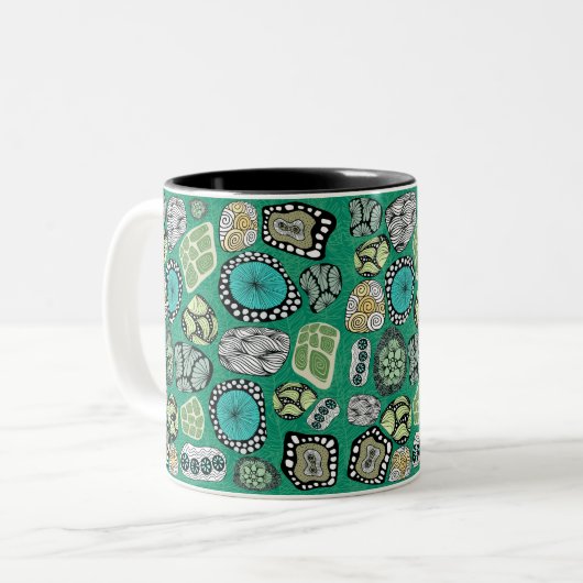 Zen Abstract Design Mug Zweifarbige Tasse (Vorderseite Links)