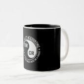 Zen Accounting Major Grad Funny Accountant Zweifarbige Tasse (VorderseiteRechts)