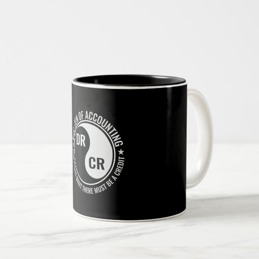 Zen Accounting Major Grad Funny Accountant Zweifarbige Tasse (VorderseiteRechts)