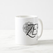 Zen AF Lustiger Humor Mandala Kaffeebecher Kaffeetasse (VorderseiteRechts)