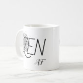 Zen AF Lustiger Humor Mandala Kaffeebecher Kaffeetasse (Vorderseite Links)