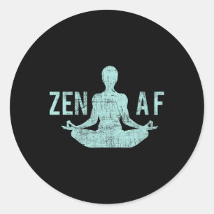 Zen Af Süße Yoga-Kleidung Lustige Geschenke Für Fr Runder Aufkleber