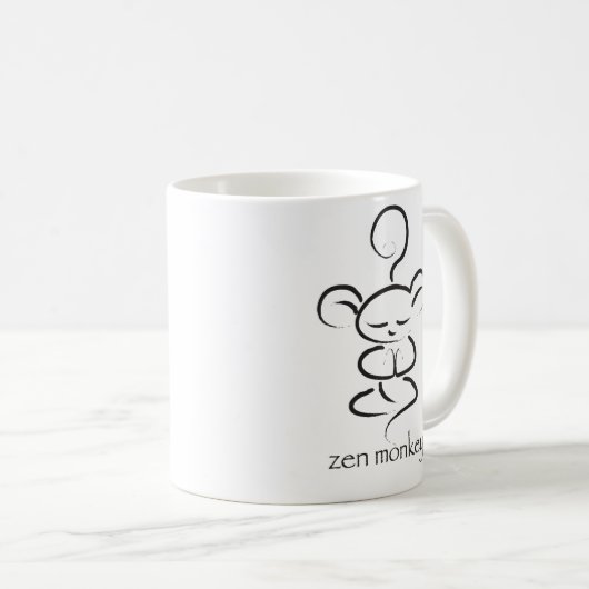 Zen-Affe Kaffeetasse (VorderseiteRechts)