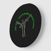 Zen Air: Sustainable Breathing Große Wanduhr (Winkel)