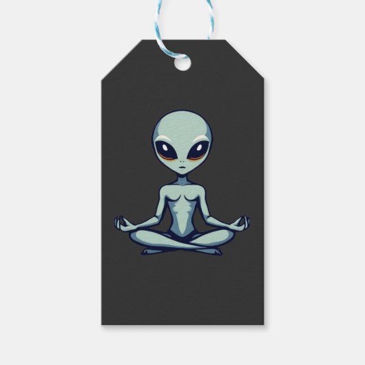 Zen Alien Geschenkanhänger (Vorderseite)
