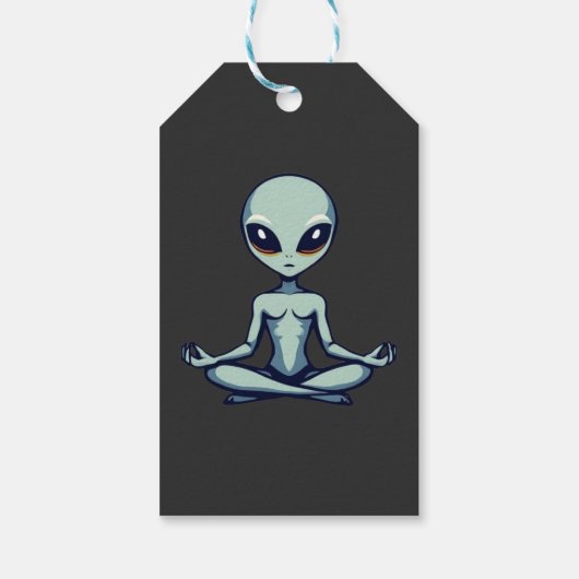 Zen Alien Geschenkanhänger (Rückseite)