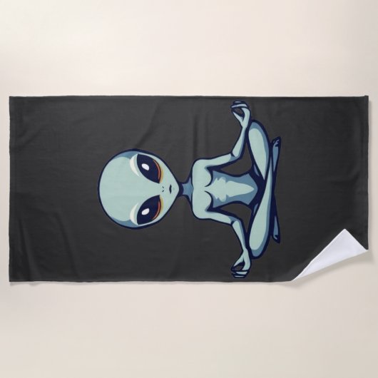 Zen Alien Strandtuch (Vorderseite)