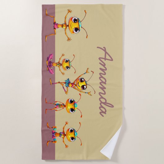 Zen Ants Beach Handtuch (Vorderseite)