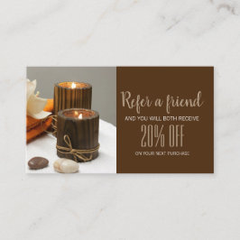 Zen Aromatherapie WELLNESS-CENTER Massage Therapie Empfehlungskarte