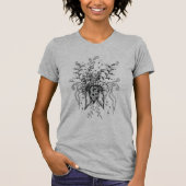 Zen ARt Blume gezeichnet -  T-Shirt (Vorderseite)