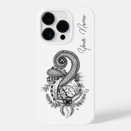 Zen Art: Florales Motiv hell-dunkel - Case-Mate iPhone Hülle (Rückseite)