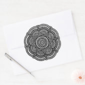 Zen Art Mandala Runder Aufkleber (Umschlag)