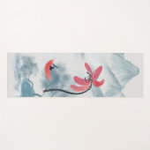 Zen Art Red Lotus Blume Background Yogamatte (Vorderseite (Horizontal))