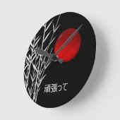 Zen Art ,viel Glück ,personalisiert Runde Wanduhr (Winkel)