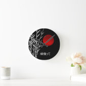 Zen Art ,viel Glück ,personalisiert Runde Wanduhr (Zuhause)