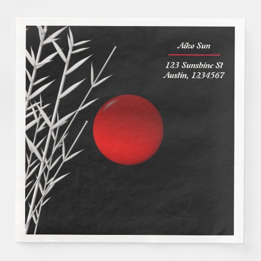 Zen Art ,viel Glück ,personalisiert Serviette (Vorderseite)