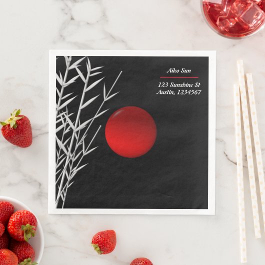 Zen Art ,viel Glück ,personalisiert Serviette (Beispiel)