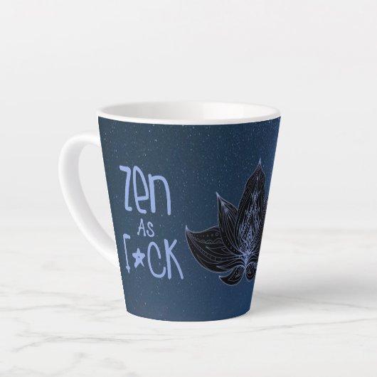 ZEN AS FCK Funny Gag Geschenke Cup Latte Tasse (Linke Ecke)