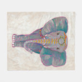 Zen Asian Elephant Fleecedecke (Vorderseite (Horizontal))