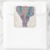 Zen Asian Elephant Quadratischer Aufkleber (Tasche)