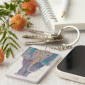 Zen Asian Elephant Schlüsselanhänger (Vorderseite rechts)