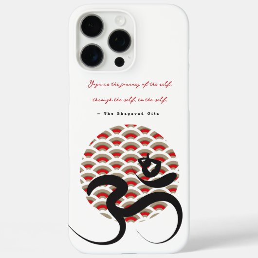 Zen Asian Red Sun Yoga Moderne Kalligraphie Om Om Case-Mate iPhone Hülle (Rückseite)