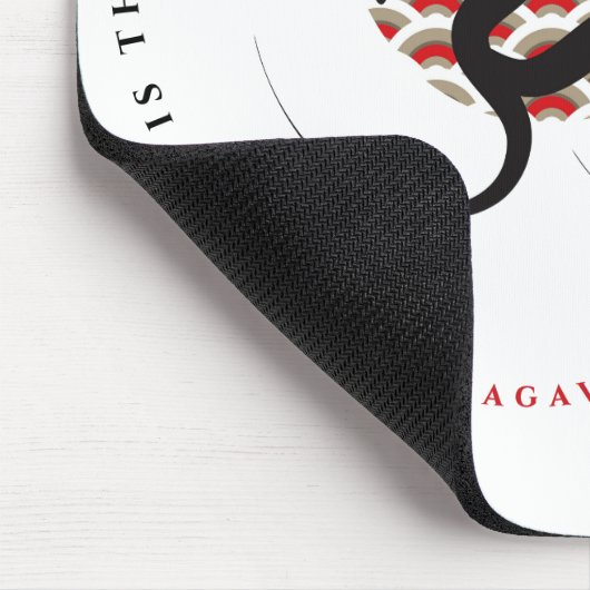 Zen Asian Red Sun Yoga Moderne Kalligraphie Om Om Mousepad (Ecke)