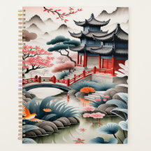 Zen Asiatische Landschaft Pagode Szenische Kunst S