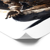 Zen Astronautenposter - Buddha Meditation im Weltr Poster (Ecke)