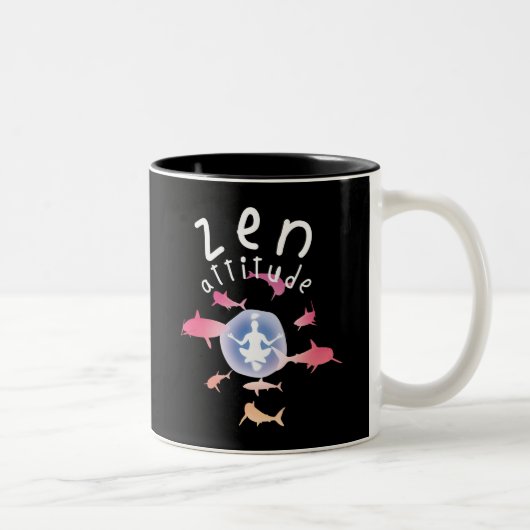 Zen Attitude Zweifarbige Tasse (Rechts)