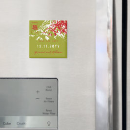 Zen Bamboo Blätter Chinesische Hochzeit retten das Magnet