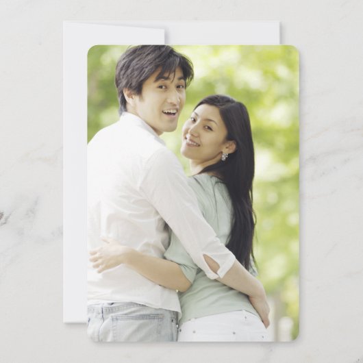 Zen Bamboo Double Happy Chinesisch Save the Date Einladung (Rückseite)