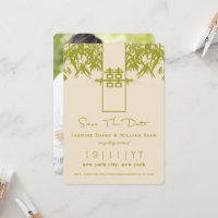 Zen Bamboo Double Happy Chinesisch Save the Date