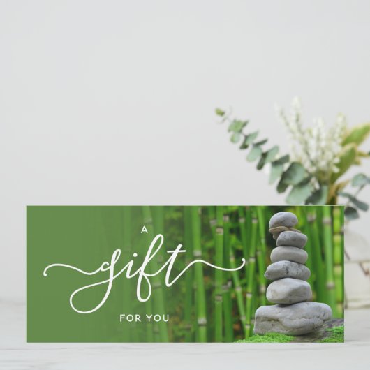 Zen Bamboo Geschenkgutschein (Stehend Vorderseite)