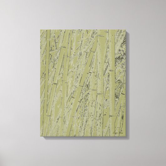'Zen Bamboo II' überzogene Canvas Print Leinwanddruck (Vorderseite)