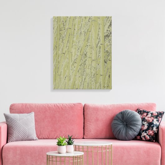 'Zen Bamboo II' überzogene Canvas Print Leinwanddruck (Insitu (Wohnzimmer))