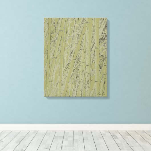 'Zen Bamboo II' überzogene Canvas Print Leinwanddruck (Insitu (Holzboden))
