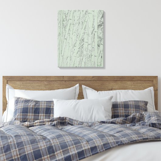 'Zen Bamboo I'Wrapped Canvas Print Leinwanddruck (Insitu (Schlafzimmer))