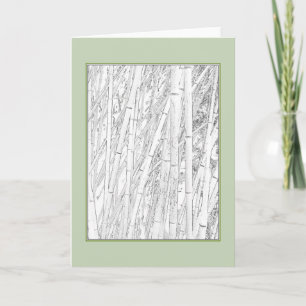 'Zen Bamboo' leere Grußkarte Karte