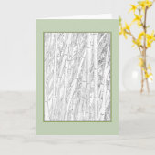 'Zen Bamboo' leere Grußkarte Karte (Gelbe Blume)