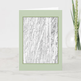 'Zen Bamboo' leere Grußkarte Karte
