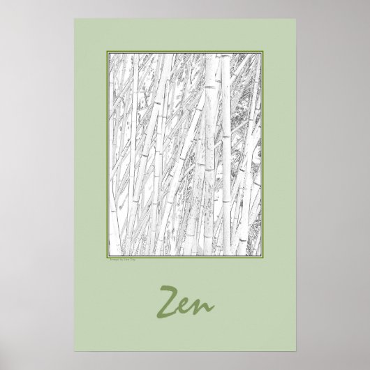 'Zen Bamboo' Poster (Vorne)