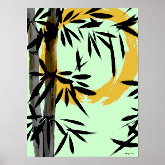 Zen Bamboo Sun Poster (Vorne)