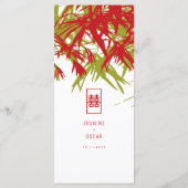 Zen Bamboo Verlasse doppeltes Glück chinesische Ho Menükarte (Rückseite)